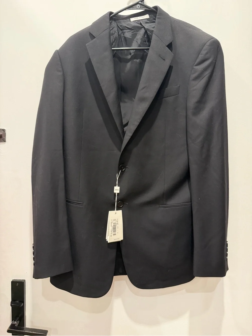 Armani Collezioni Men's Black Two-Button Sport Coat